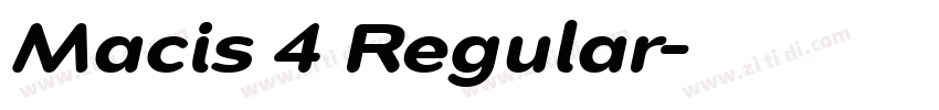 Macis 4 Regular字体转换
